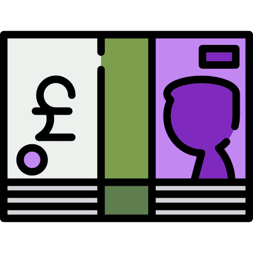 Pound sterling finance banking business and finance icon