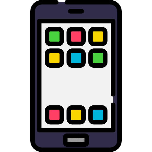 Smartphone communications technology touch screen icon