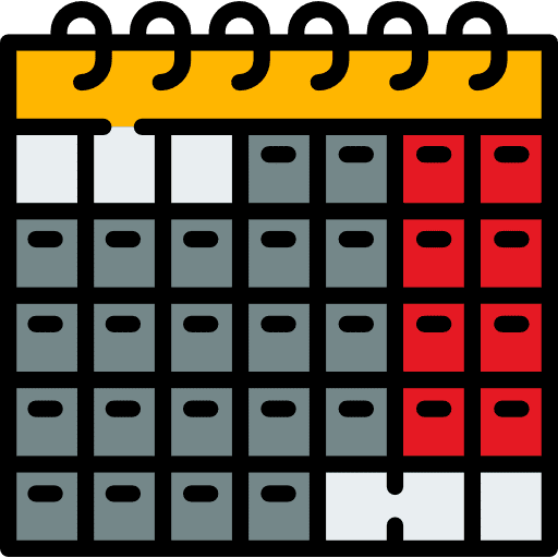Calendar organization time interface icon