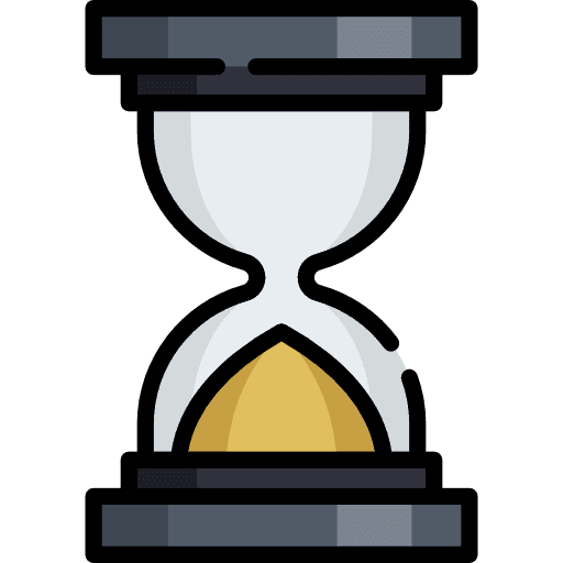 Hourglass time and date time waiting icon