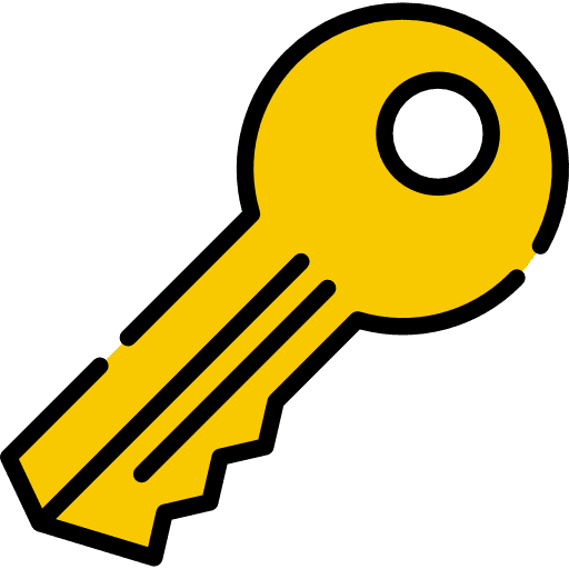 Key door key password security icon