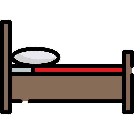 Bed comfortable furniture bedroom icon