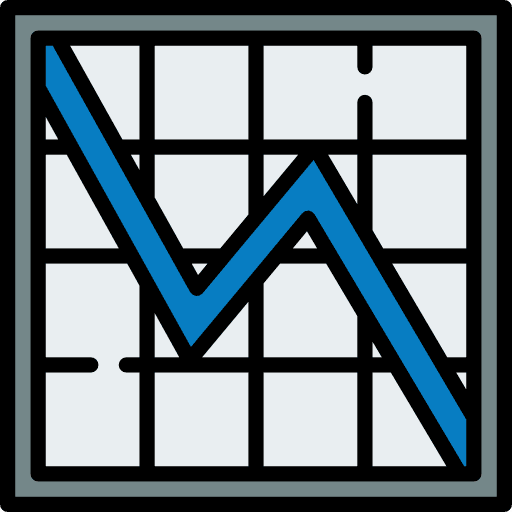 Loss graph loss chart icon