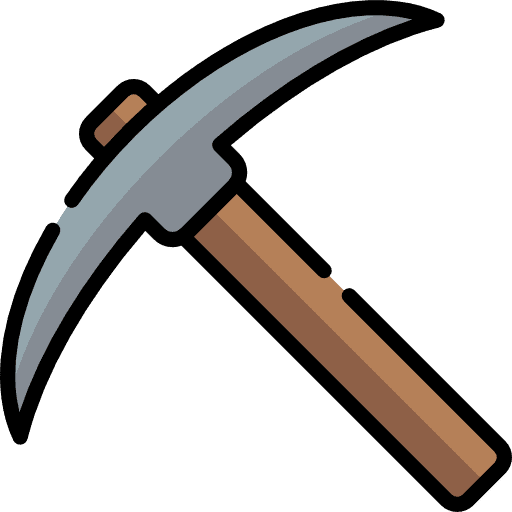 Pick dig construction and tools pick icon