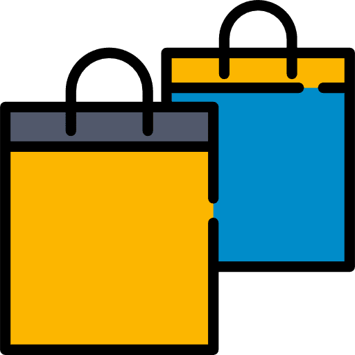 Shopping bag shopping supermarket commerce and shopping icon