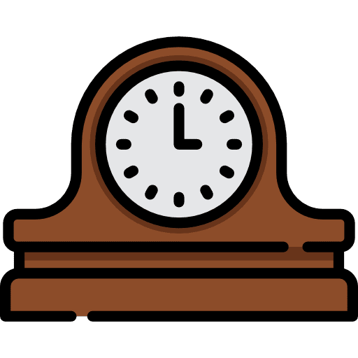 Clock time and date clock alarm clock icon