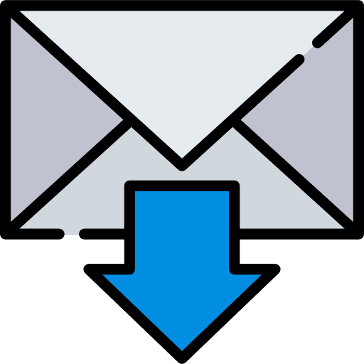 Email interface envelopes mail icon