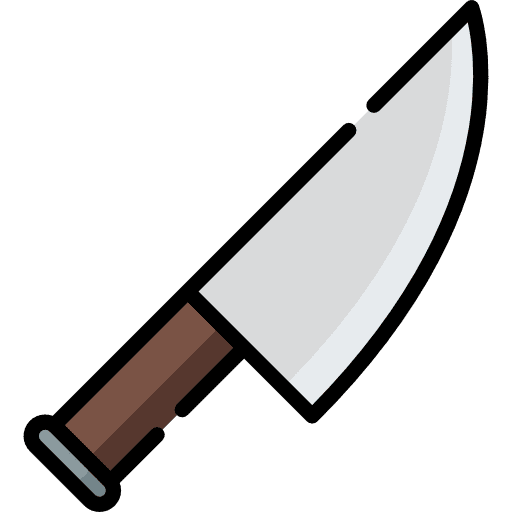 Knife tools and utensils food cut icon