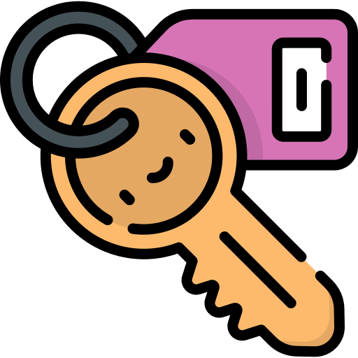 Key passkey tools and utensils security icon