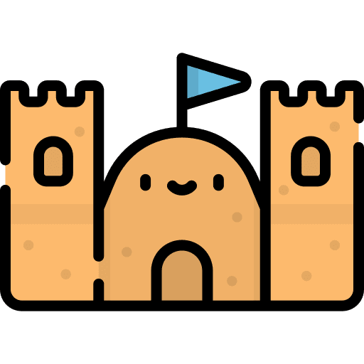 Sand castle sand castle medieval childhood icon