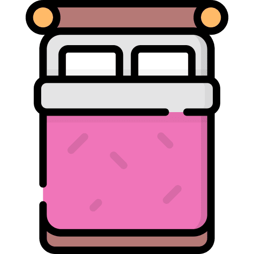 Bed furniture bed tools and utensils icon