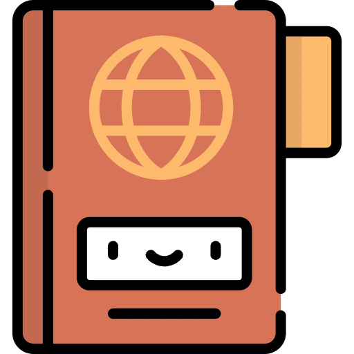 Passport identification technology document icon