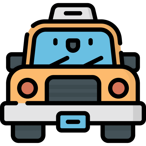 Taxi automobile transportation cab icon