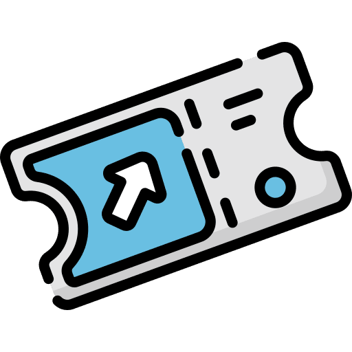 Ticket pass ticket show icon