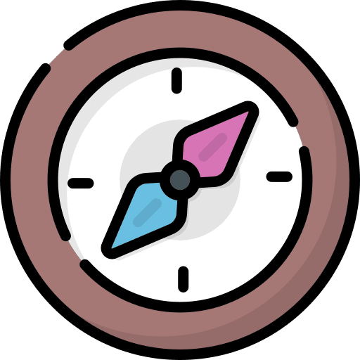 Compass maps and location orientation cardinal points icon