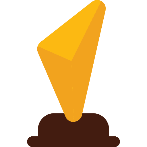 Trophy award winner marketing icon