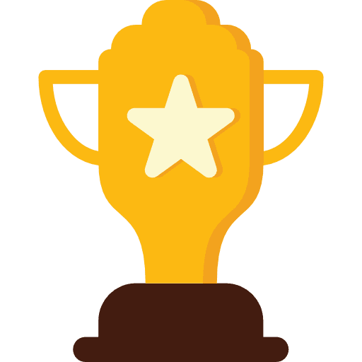 Trophy sports and competition winner marketing icon