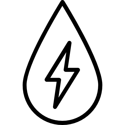 Drop power green energy eco icon