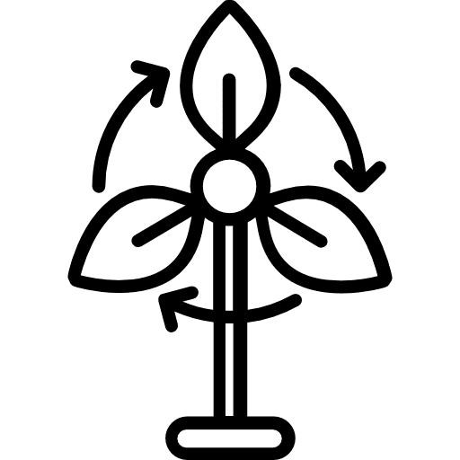 Green energy windmill green sustainability icon