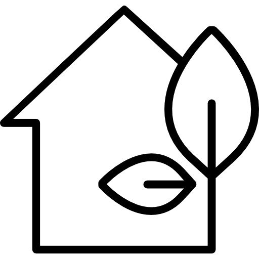 Home green ecology and environment leaf icon