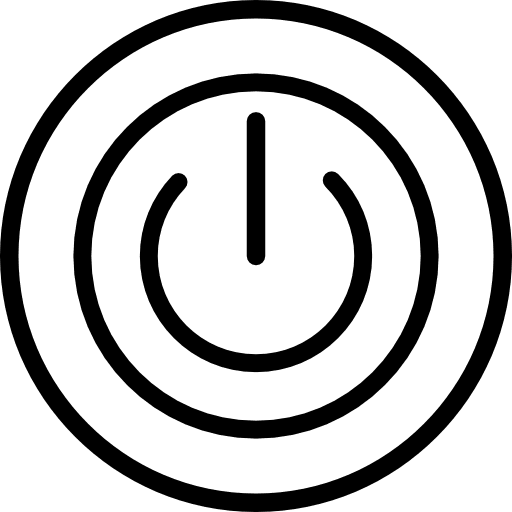 Power interface power on power button icon