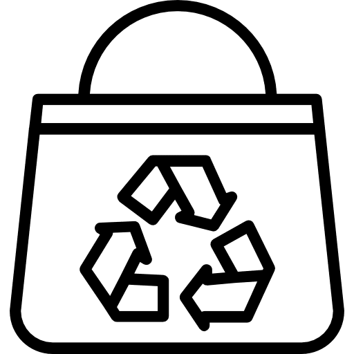 Recycle bag garbage can icon