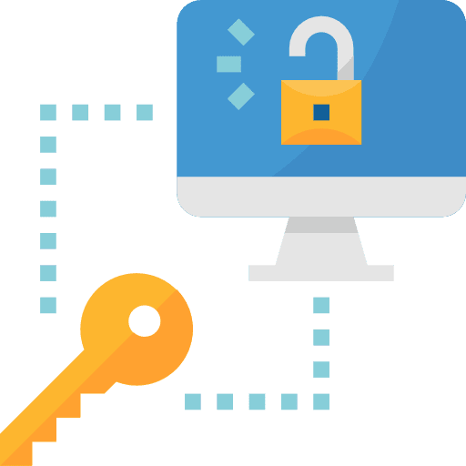 Network computer computing screen icon