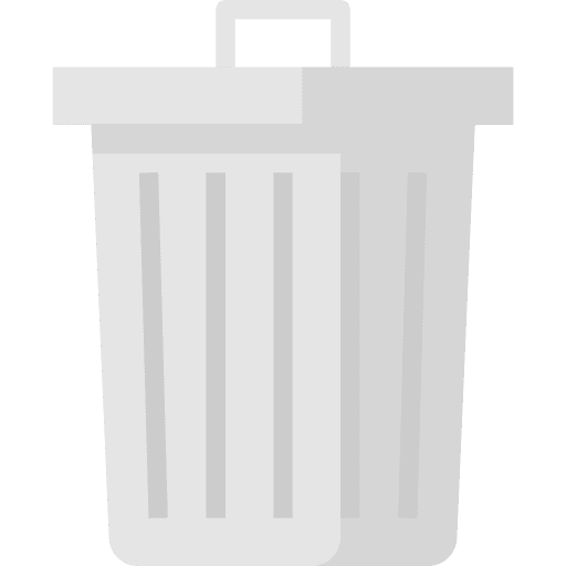 Trash garbage tools and utensils can icon