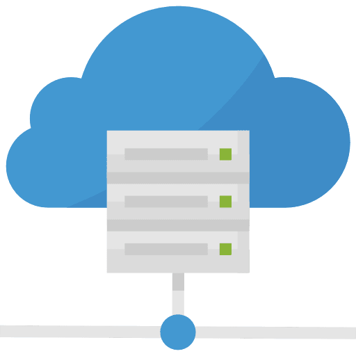 Cloud computing data interface storage icon