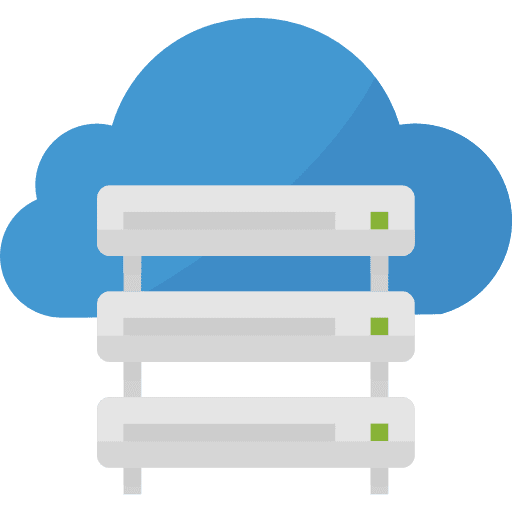 Server database hosting multimedia icon