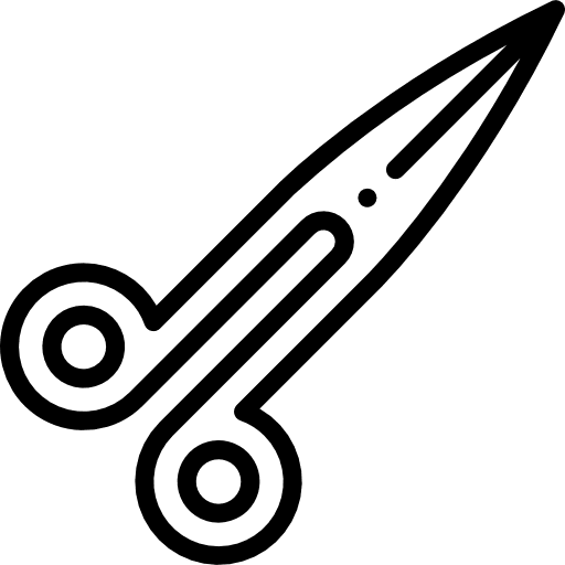 Scissors handcraft scissors construction and tools icon