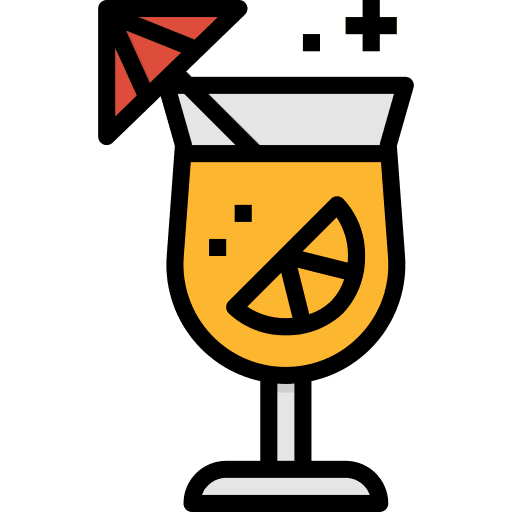 Cocktail food glasses drink icon