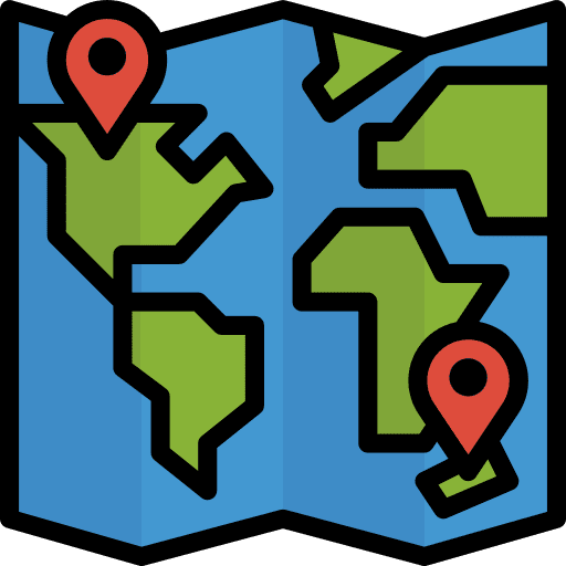 Map position map pointer region icon