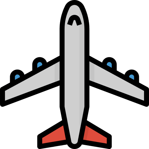 Plane airline roll o plane travel icon