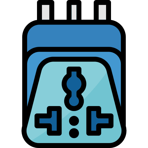 Plug change adaptor travel icon