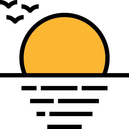Sunset dusk weather nature icon