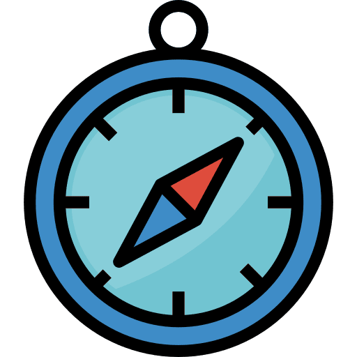 Compass cursor gps tools and utensils icon