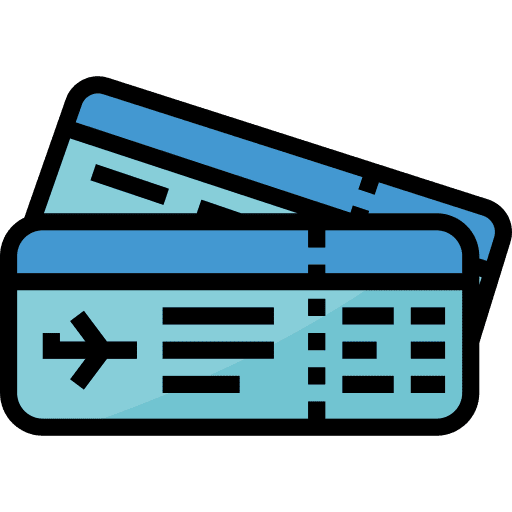 Plane tickets holidays passage plane ticket icon
