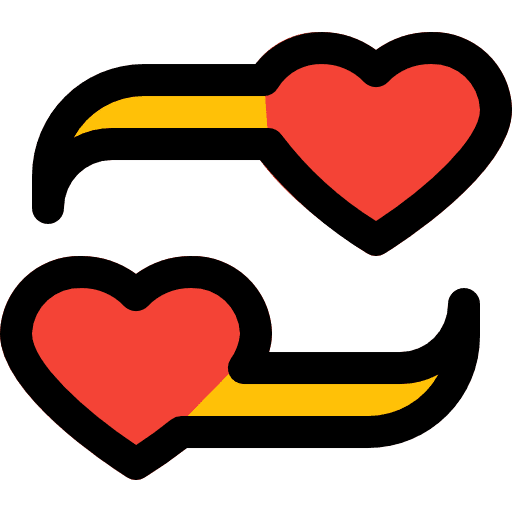 Heart peace like interface icon