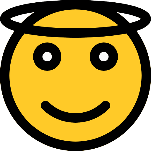 Angel smiley face emotion icon