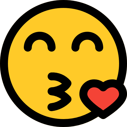Kiss kiss emoticons people icon