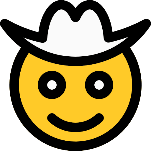 Cowboy smileys emoji emoticons icon