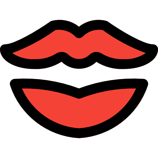 Kiss lips romantic body part icon