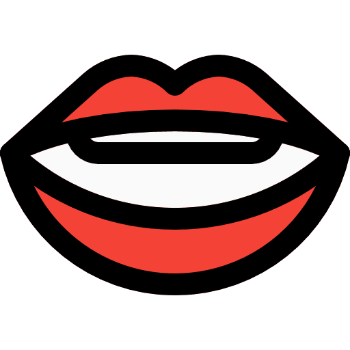 Mouth romantic love femenine icon