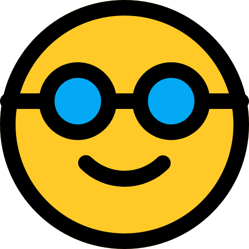Nerd people emoji smileys icon