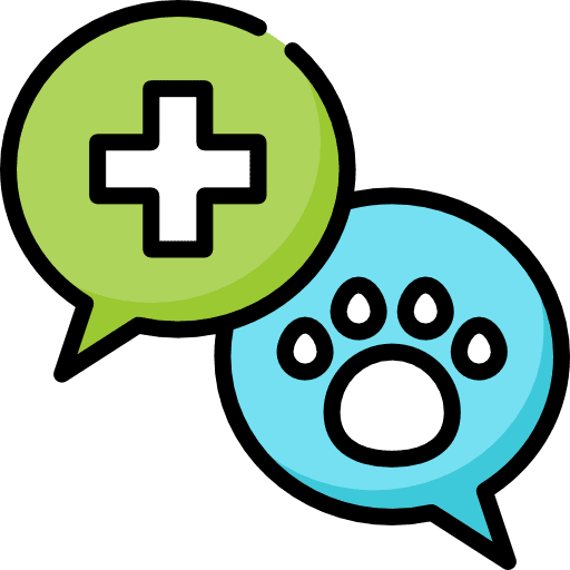 Veterinary animals pets healthcare and medical icon