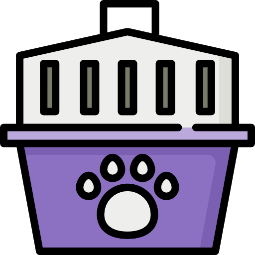 Cage transportation pet basket icon