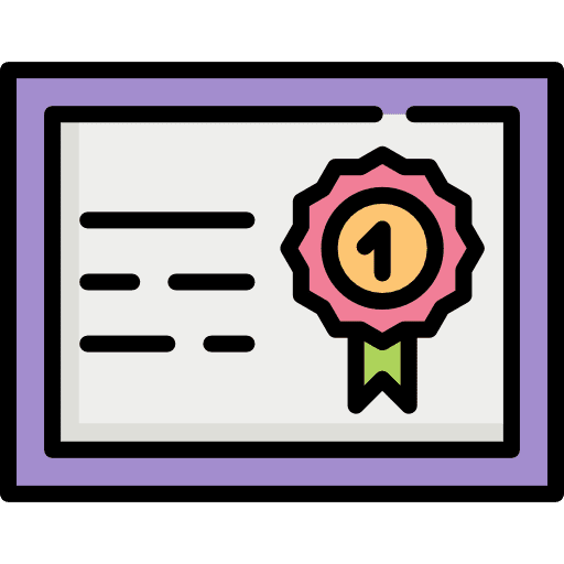 Certificate patent certificate education icon