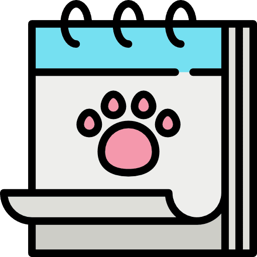 Schedule animals weekly calendar time and date icon