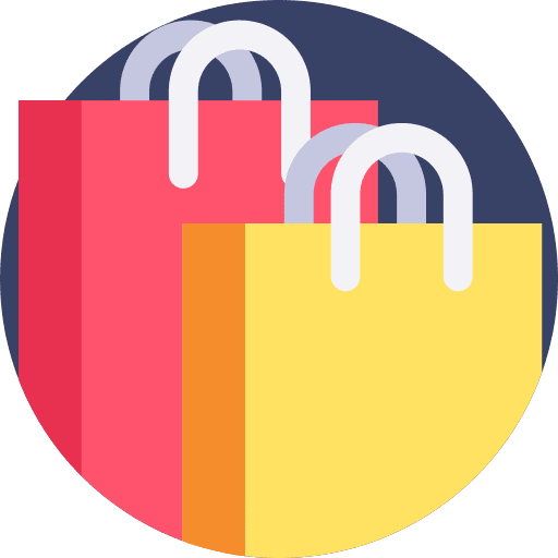 Bag shopper online shop commerce and shopping icon